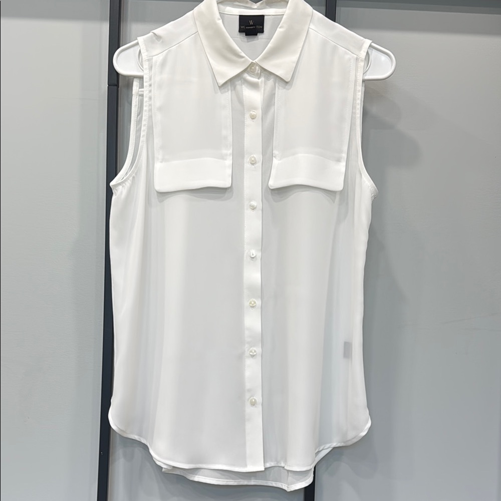 NWOT!! White Sleeveless Blouse